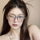 学生透灰色复古文艺圆框眼镜素颜神器圆脸大脸显瘦可配度数防蓝光