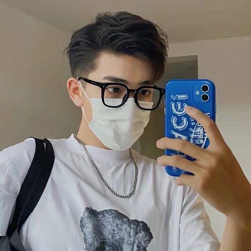 gm韩版黑色眼镜框气质蓝光度数