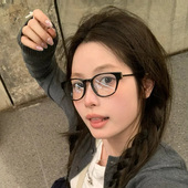 2024新款 素颜神器黑框眼镜女可配近视度数防蓝光平光镜眼睛架 韩版