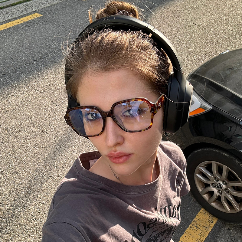 豹纹防蓝光显瘦方框近视眼镜欧美