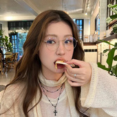 韩版 潮金丝素颜显瘦圆框眼镜防蓝光辐射镜框女气质可配度数ins风