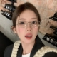 韩系金属椭圆眼镜女时尚 素颜防蓝光镜显脸小高级感学生可配度数潮