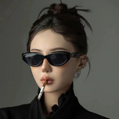 gm猫眼复古墨镜女潮方圆脸显瘦高级感欧美夏季 防紫外线街拍太阳镜