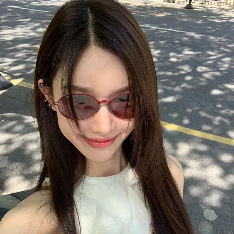 网红金属框墨镜防紫外线可折叠