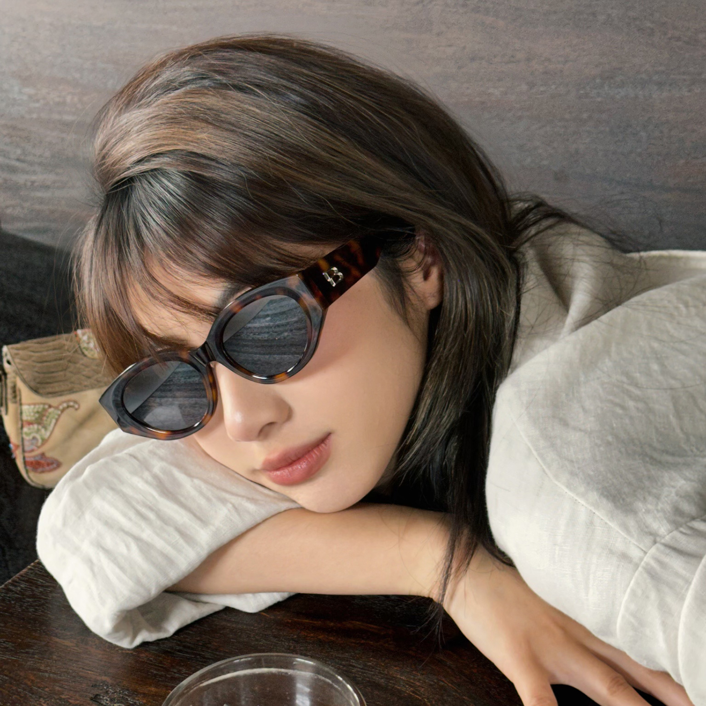 欧美风椭圆玳瑁色墨镜女高级感网红同款辣妹度假防晒太阳镜ins风