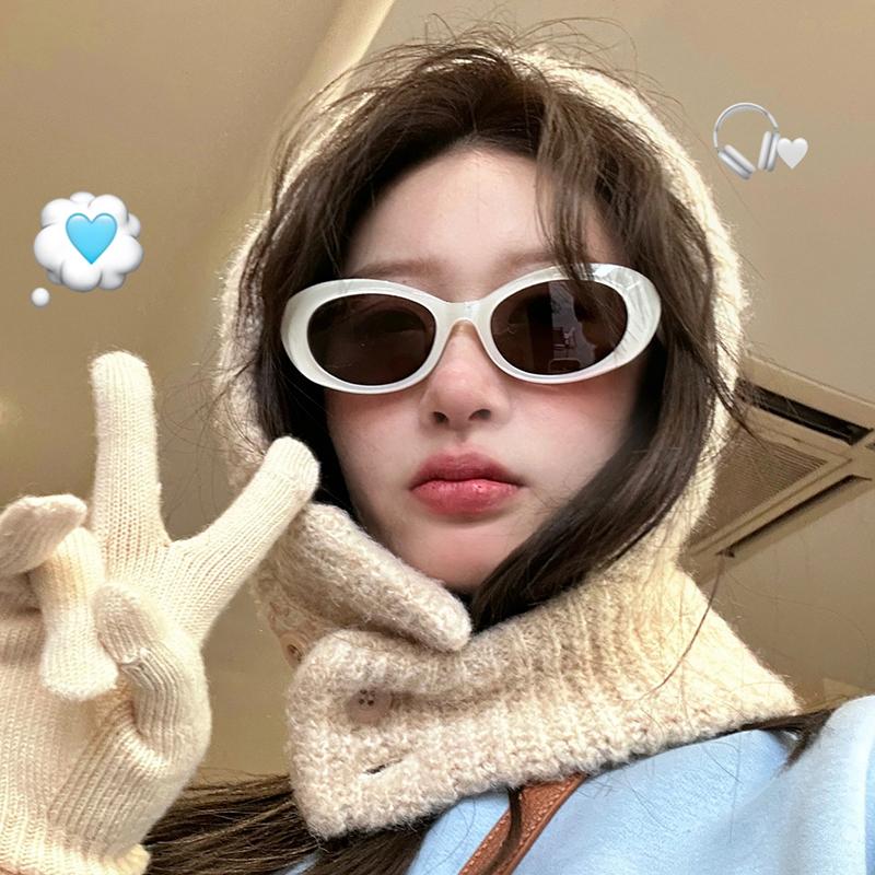 墨镜女2025新款高级感椭圆可爱风太阳镜小红书同款百搭防紫外线潮