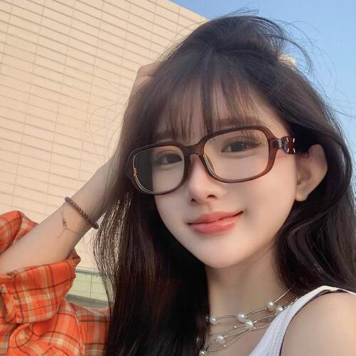 新款欧美风复古红色防蓝光镜