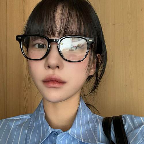 韩系大框眼镜女显瘦复古黑框超轻防蓝光镜小红书同款学生近视镜潮