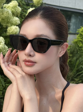 欧美潮流街拍黑色大框太阳镜夏季时尚大脸显瘦女百搭防晒遮阳墨镜