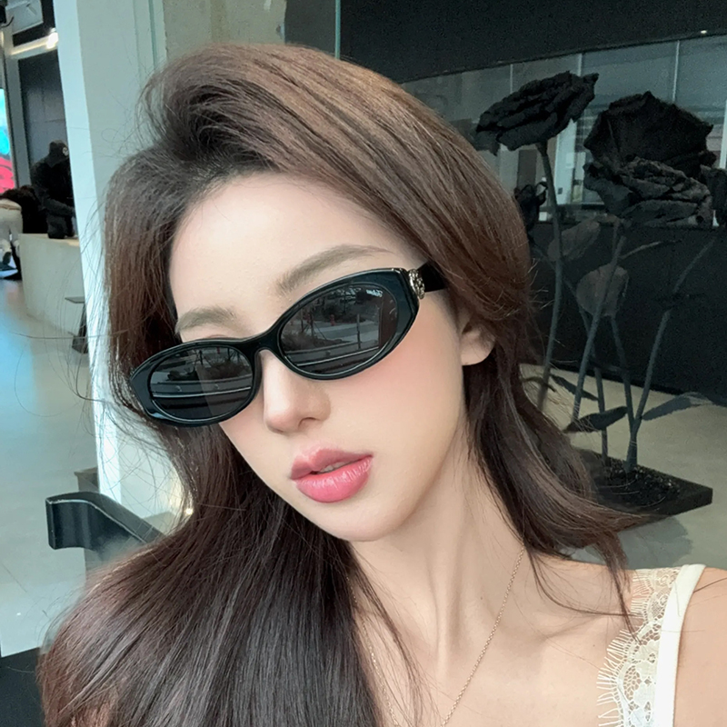 2025新款复古猫眼墨镜女方圆脸显瘦欧美高级感太阳眼镜防紫外线