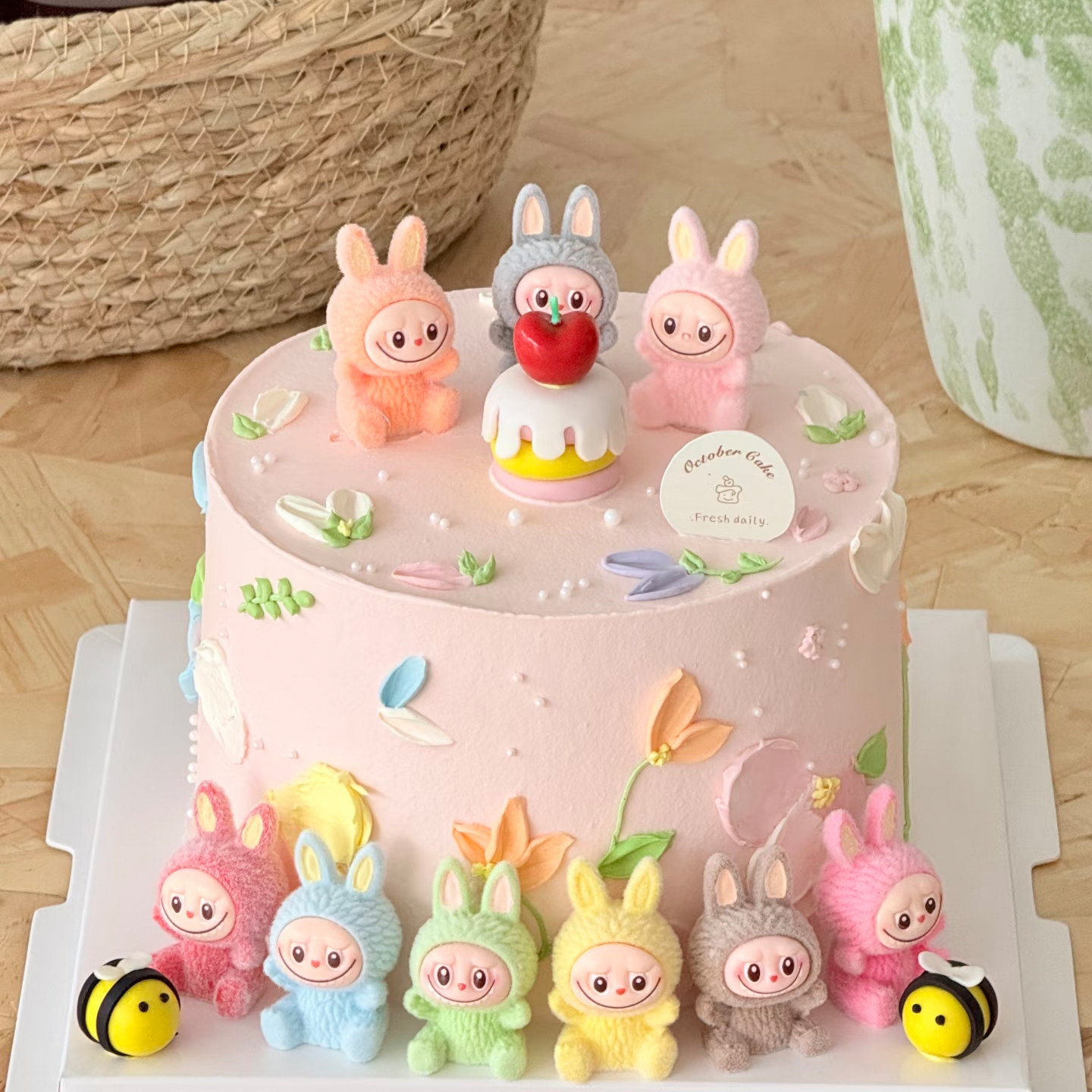 网红拉布布公仔labubu生日蛋糕上海北京重庆深圳杭州南京全国配送