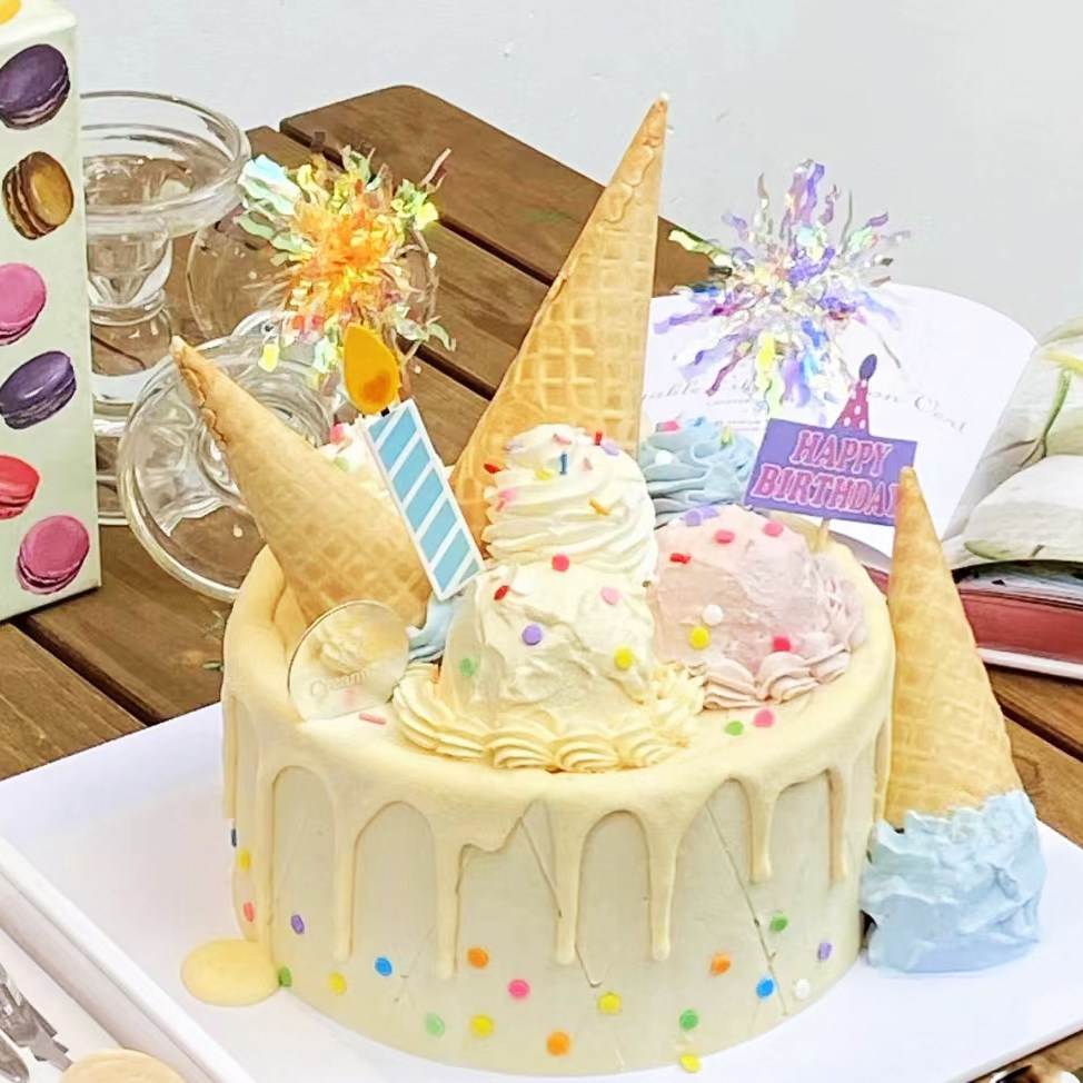 甜筒蛋卷生日蛋糕上海深圳全国