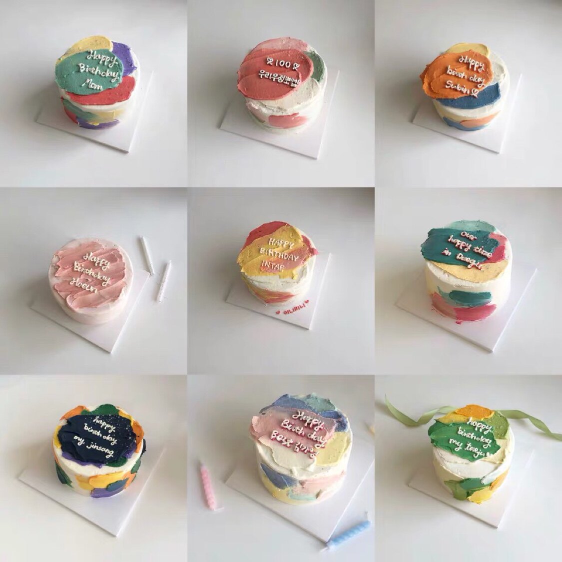 韩裱极简约蛋糕ins风韩式网红生日蛋糕成都重庆太原郑州西安同城