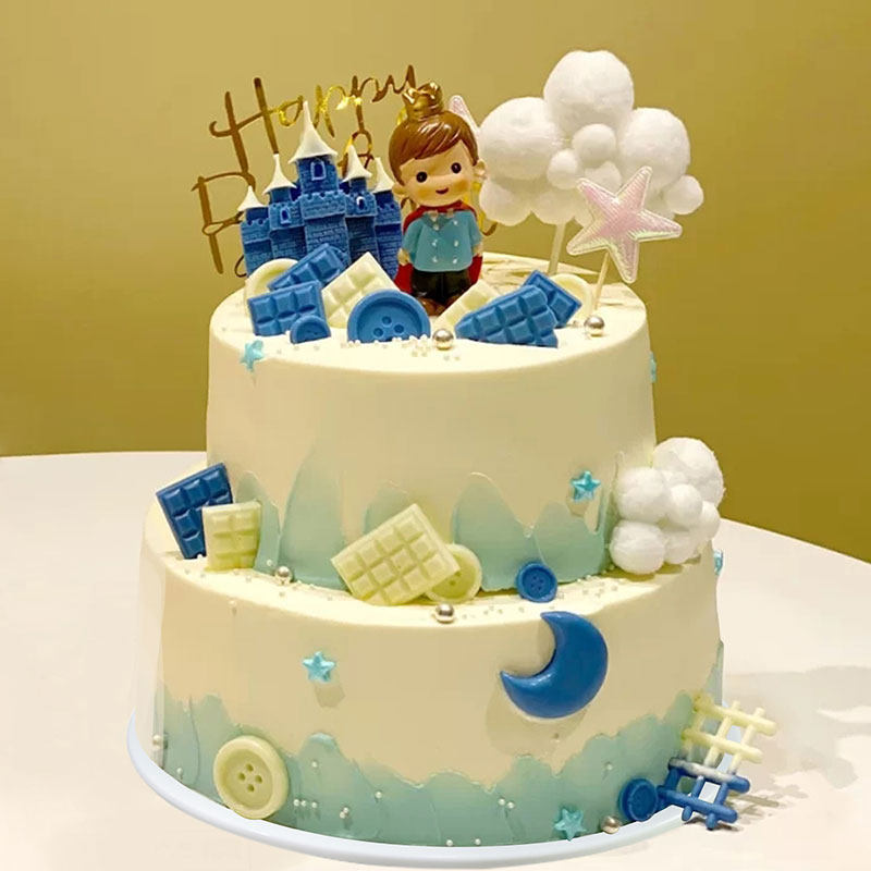 儿童节小王子双层生日蛋糕全国
