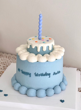 奶油手绘双层小蛋糕4寸生日蛋糕上海杭州广州南京苏州重庆全国送