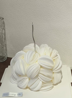 蝴蝶兰威化纸花球氛围感生日蛋糕女友女神妈妈上海北京成都杭州送