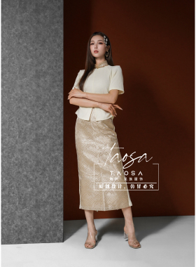 现货新中式黑色女2024夏装新款时尚不规则百搭气质国风套装T020