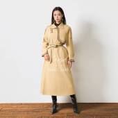 连衣裙收腰系带气质优雅休闲女装 民族风风衣外套秋季 通勤百搭长款