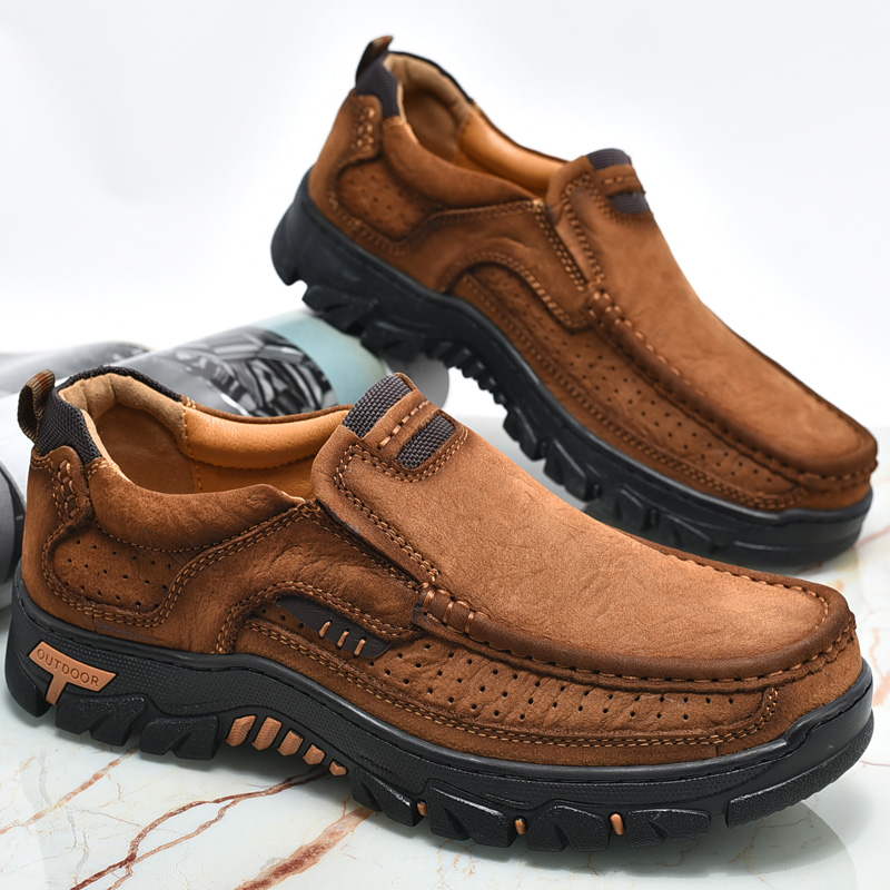 牛皮鞋套脚商务户外大头耐磨工装