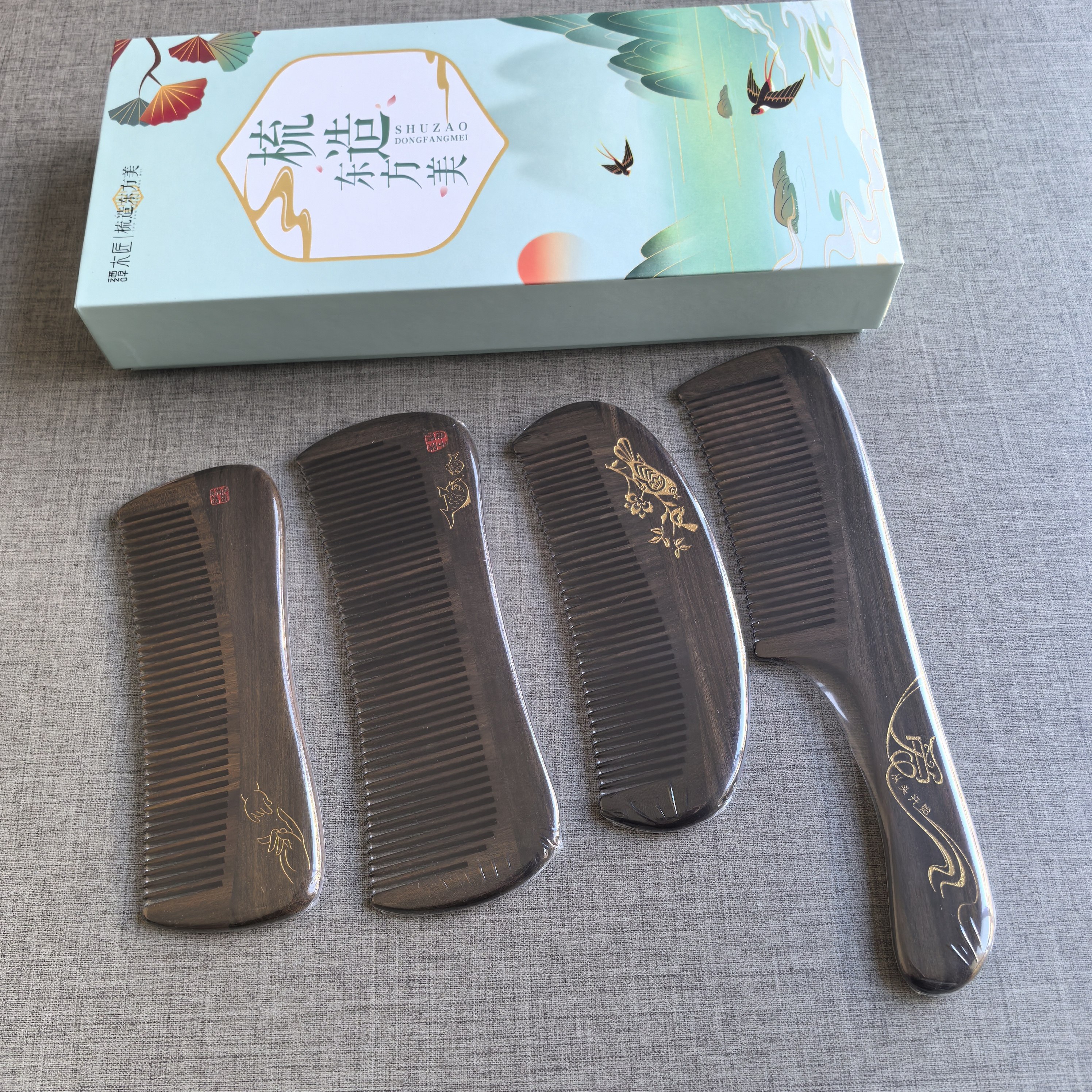谭木匠正品礼盒漆艺梳关爱养育母子情深定制梳子创意礼物送妈妈图片
