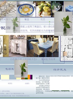 A1625  地中海108平方室内软装概念PPT方案  内容可辑编 软装素材