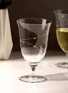 手工刻星轨水晶玻璃杯刻花鸡尾酒杯果汁杯甜酒高脚杯日式高脚杯