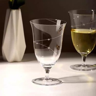 手工刻星轨水晶玻璃杯刻花鸡尾酒杯果汁杯甜酒高脚杯日式高脚杯