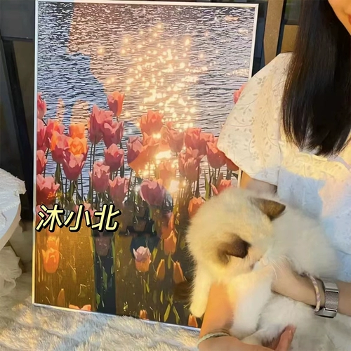 Тюльпан ладан цветок цифровой масляной живопис