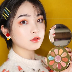 hojo故宫流沙小众平价网红国货眼影盘珠光独角兽彩色闪粉学生彩妆