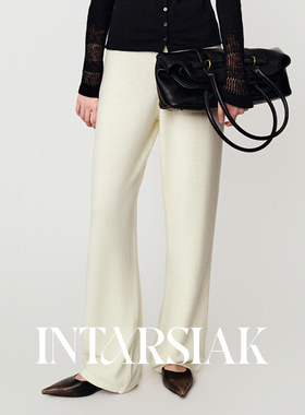 【INTARSIAK针织设计师品牌】长腿神器显瘦针织长裤休闲裤宽松裤
