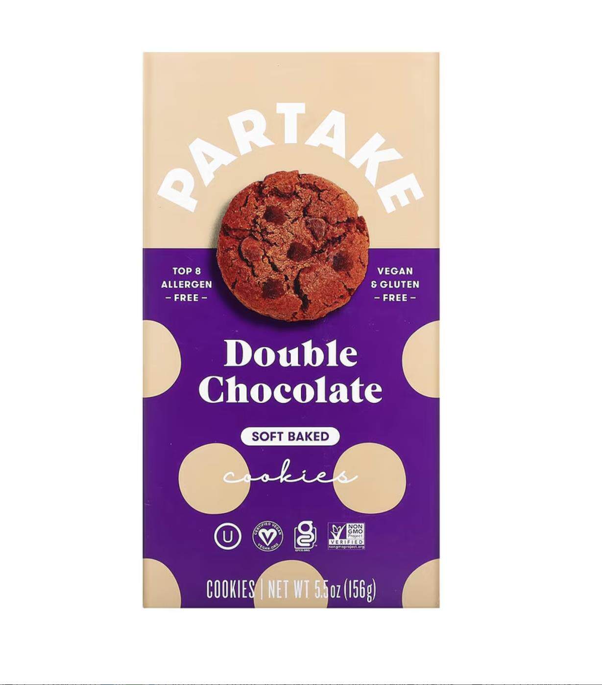 美国Partake美味健康零食双巧克力片软烤饼干饼干黄油156克无麸质