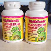 美国进口Natural Factors 大朋友柠檬酸镁泡泡糖50毫克60片咀嚼片