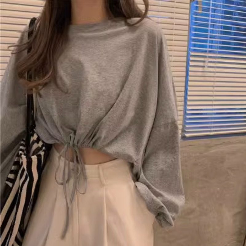 超火辣妹高街短款卫衣女早秋jazz上衣ins甜酷t恤宽松爵士舞衣服装