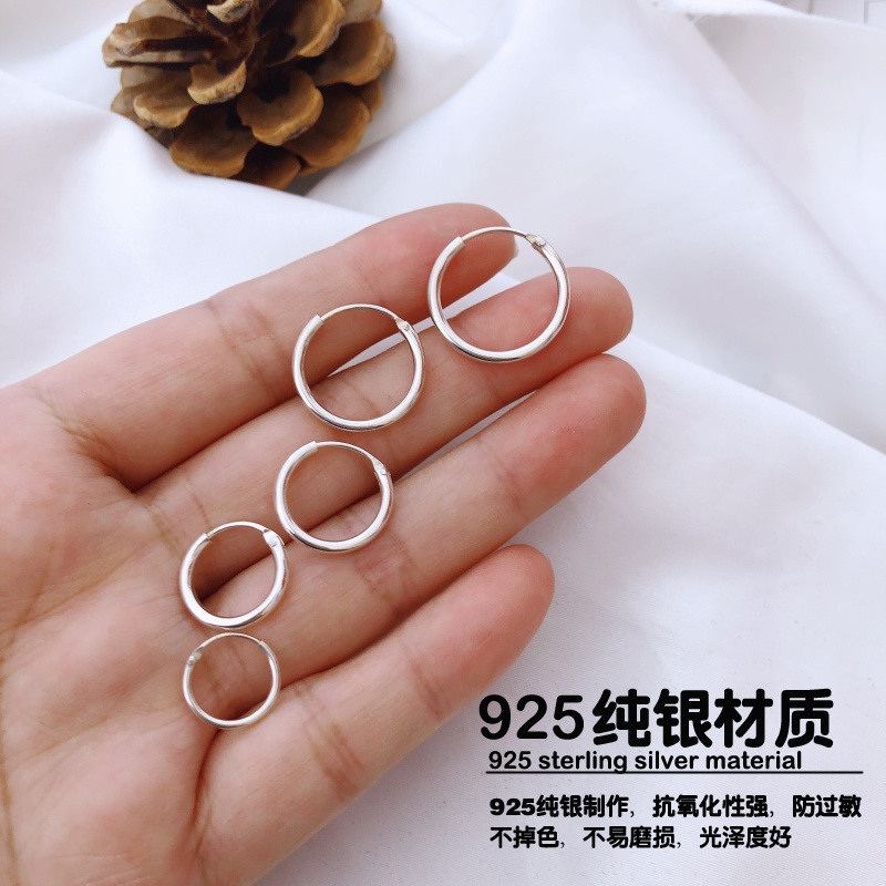 韩版简约s925纯银耳钉街舞嘻哈gd