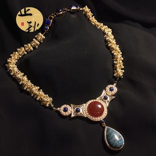 止秋阁汉服配饰明制李静训蜻蜓眼软璎珞古风唐风项链特色复原款