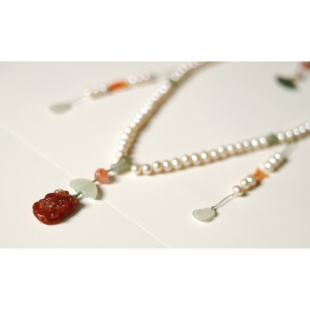 天然淡水珍珠手项链女朝珠佛珠108颗小众设计中国风文玩念珠饰品