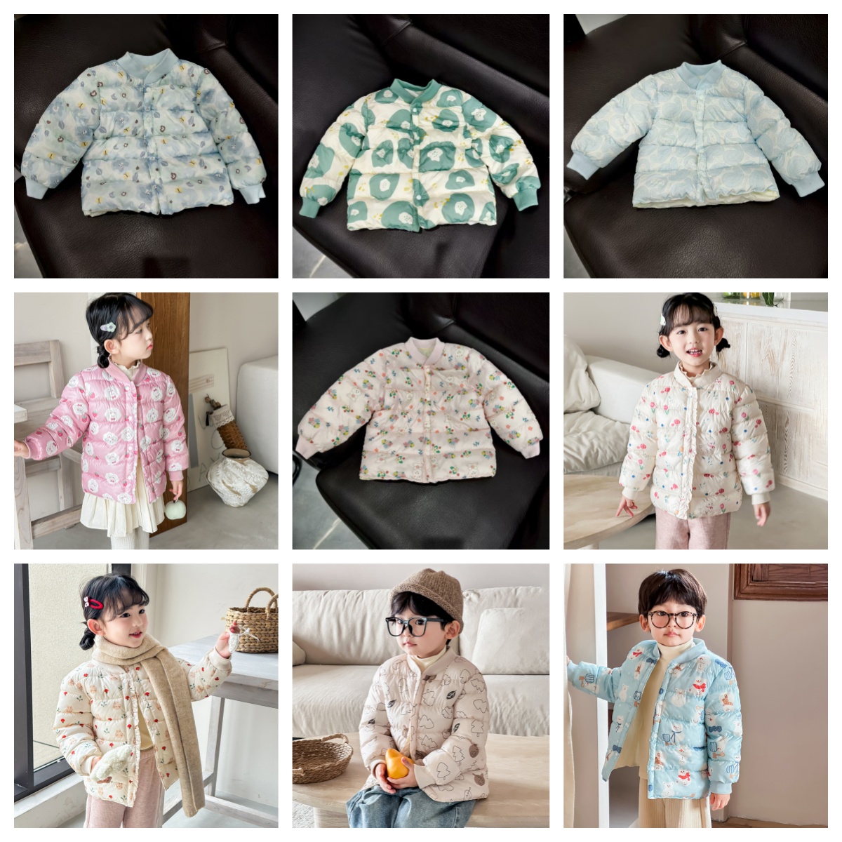 【六】【集合内胆】宝宝内胆外套满印可爱衣服男女童花边校服神器