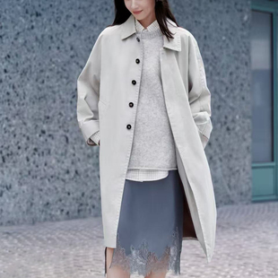 董洁同款2025秋新款时尚百搭翻领宽松休闲中长款风衣外套女款上衣