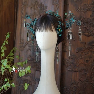 虫子家 旧色清汉女拍照发簪暗黑系傩戏马面裙头饰怪诞美学3103