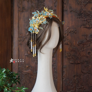 虫子家新中式华丽发箍短发新娘时髦发饰品晚礼服配饰设计师款3271