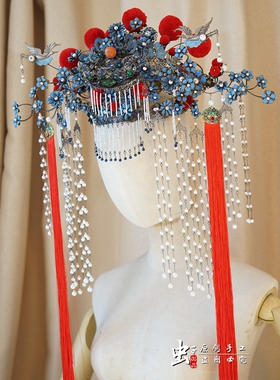夸张凤冠暗黑系戏曲大祭司头冠