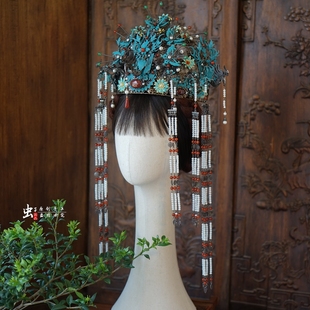 虫子家 清汉女仿古董凤冠 诰命夫人古装头饰怪诞美学傩戏配饰3189