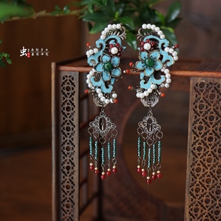 虫子家 青云 国风复古发夹 日常新中式鬓角夹清汉女旗袍发饰3229