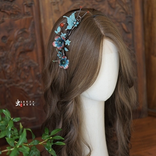 日常头箍国风清汉女旗袍日常配饰3301 新中式 虫子家 复古绒花发箍