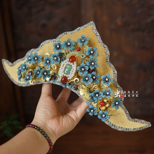 虫子家 元宝冠 古风仿旧色花冠 傩戏清汉女头饰古装造型配饰3298