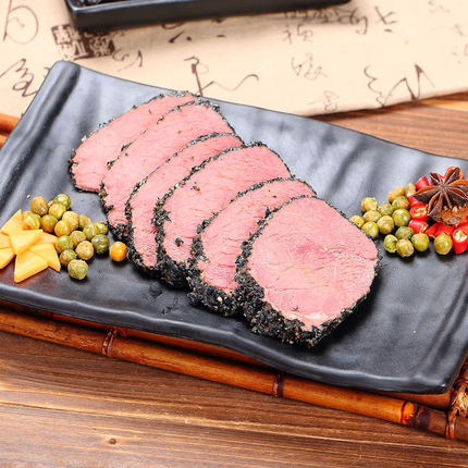 馋三里黑椒牛肉200g40袋8公斤香辣五香熟牛肉真空即食轻食餐商用