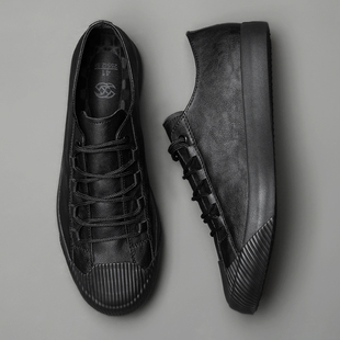 新款 休闲鞋 皮鞋 男鞋 潮流百搭板鞋 2025春夏季 韩版 男系带透气 子潮鞋