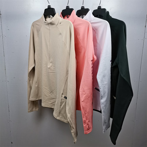 瑜伽长袖速干衣半拉链修身高弹力