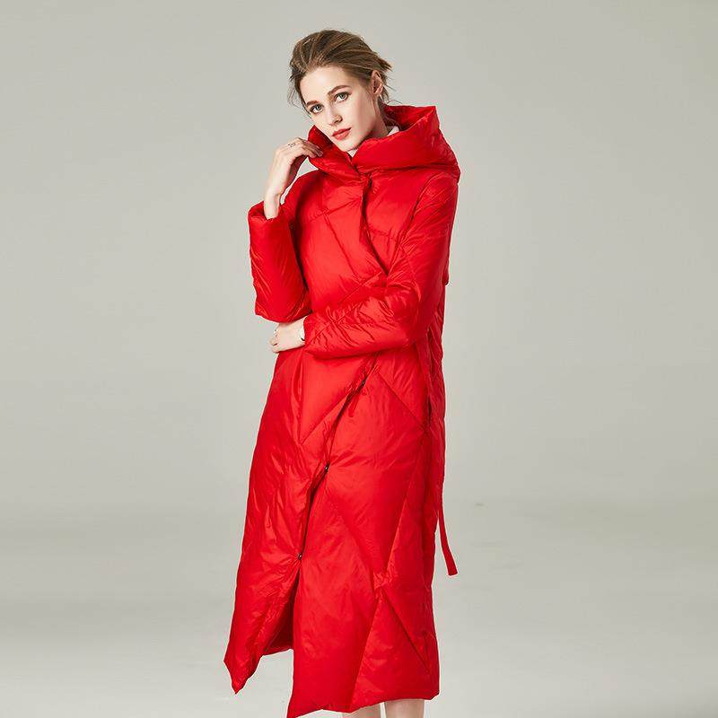 羽绒服女长款过膝2025秋冬新款加厚白鸭绒户外防寒羽绒服