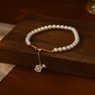 2025新款年抖音网红爆款手链镶钻高级感十二星座白羊座气质珍珠手